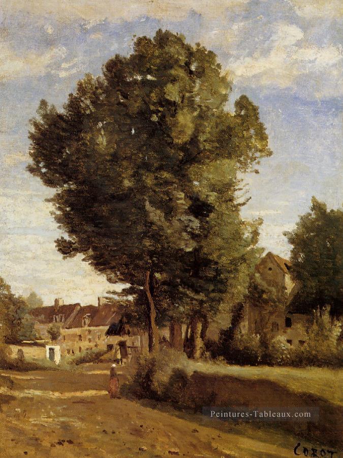Un village près de Beauvais plein air romantisme Jean Baptiste Camille Corot Peintures à l'huile